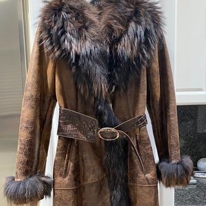 Real Leather Fur Coat